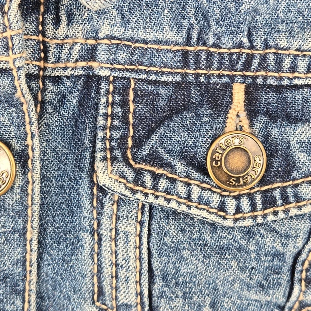 Carter's 6/6x Denim Trucker Jacket Kids Blue Classic Casual Jean Coat